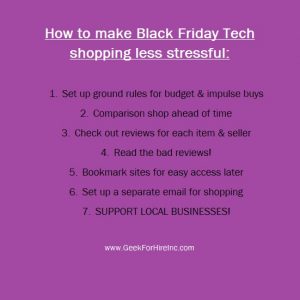 black friday tech deals - six steps to take out some of the stress